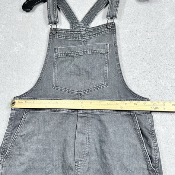 Aerie Overall Womens XS Gray Stretch Romper Denim Jeans Shorts - Picture 7 of 14